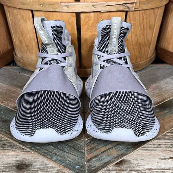 Adidas Tubular Defiant Clear Granite Gray Tan Suede BB5117 Sneakers Womens 8.5 - Picture 4 of 11